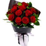 Sweet Bloom Gift Set – 10 Roses with Teddy Bear | Flower Delivery Qatar