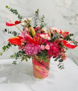 Pink Flower Bouquet – Fresh Roses & Seasonal Flowers in Qatar