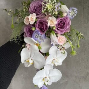 Forever Violet Charm – Purple Tulip Wedding Bouquet in Qatar