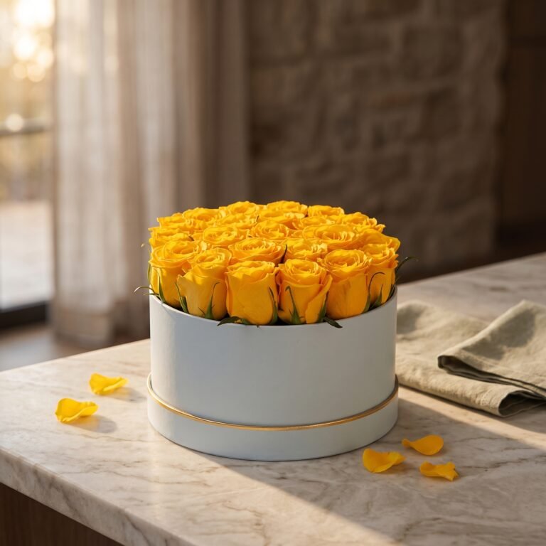 GOLDEN YELLO BOX ARRANGEMENT
